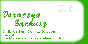 dorottya bachusz business card